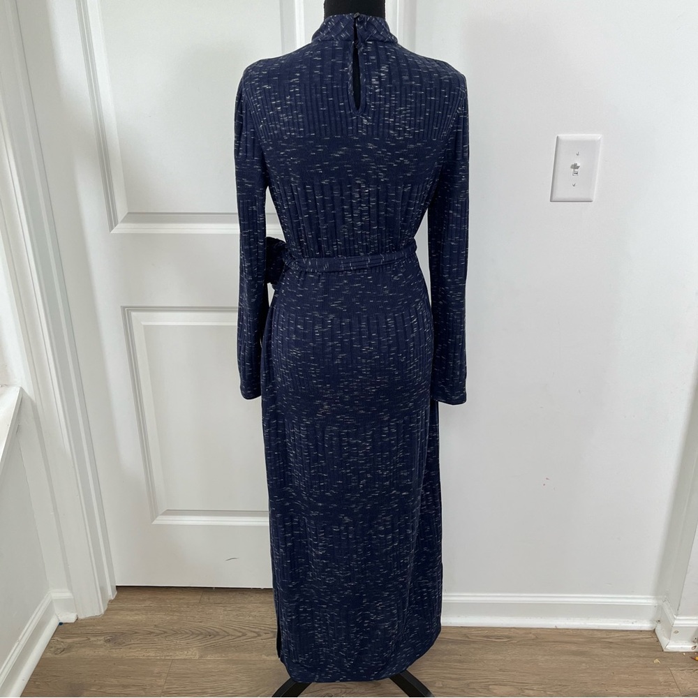 Maggy London Sweater Knit Mock Neck Long Sleeve Maxi Dress Sz 8 - Picture 4 of 5